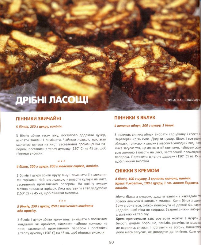 Сторінка з кулінарної книги Дарії Цвєк. 