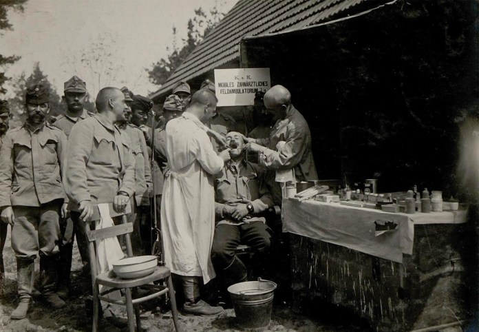 Лікування зубів в польових умовах, Галичина, 1916 р.