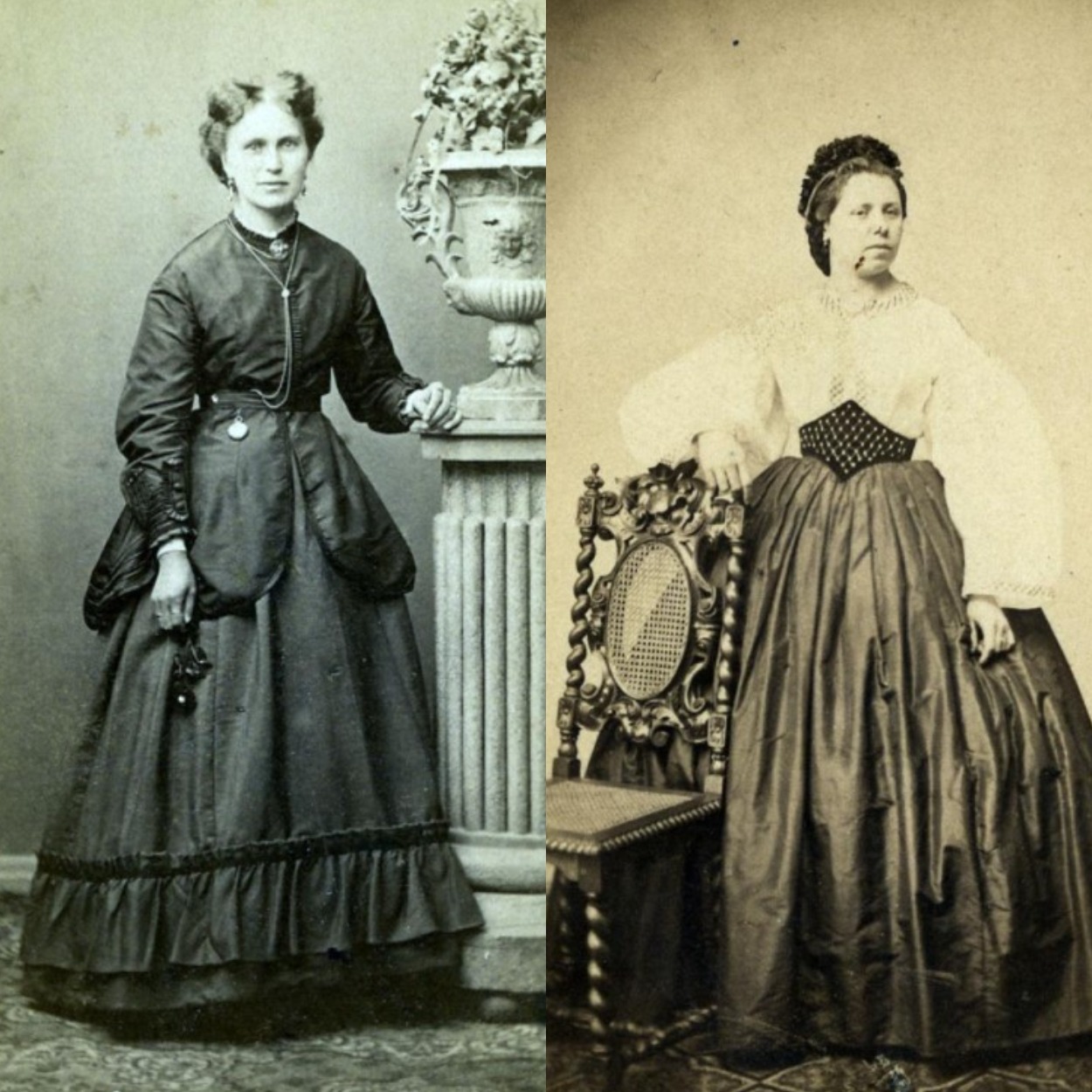 Фото жінок в період з 1860 по 1870 роки ХІХ століття
