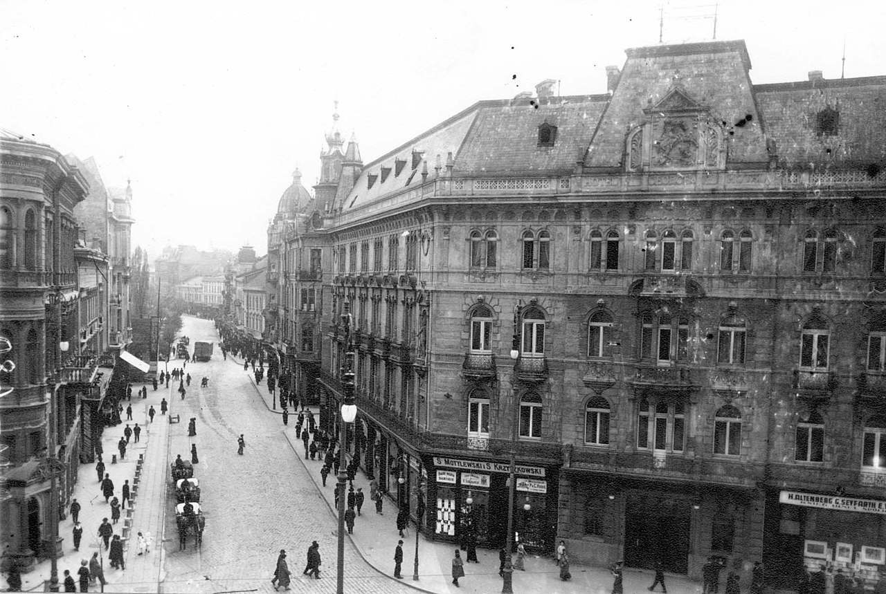Готель «Жорж» і початок проспекту Шевченка на початку XX століття
