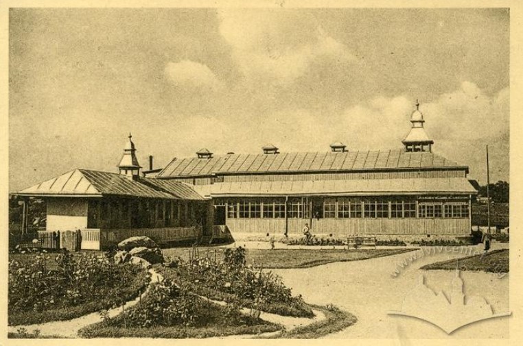 Купальні на бальнеологічному курорті в селищі Черче, поштова листівка, 
1927-1931 роки
