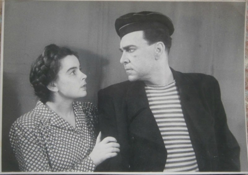 Світлина з вистави в театрі Заньковецької, Львів, 1951 рік
