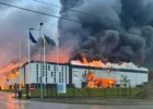 Російська атака на Львів: пожежа в індустріальному парку Sparrow