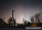Світлові стовпи над Львівщиною: рідкісне атмосферне явище